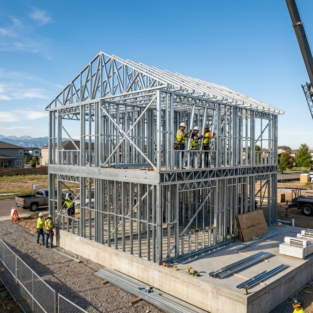 Prefabricated modular steel frame assembly